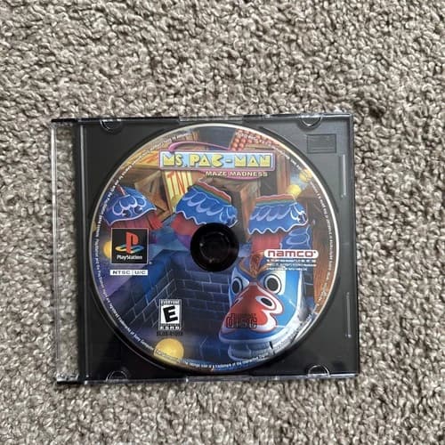 Ms. Pac-Man: Maze Madness (Sony PlayStation 1, 2000) Disc Only