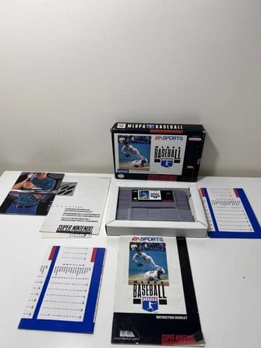 MLBPA Baseball (Super Nintendo Entertainment System, 1994) Complete w/Inserts