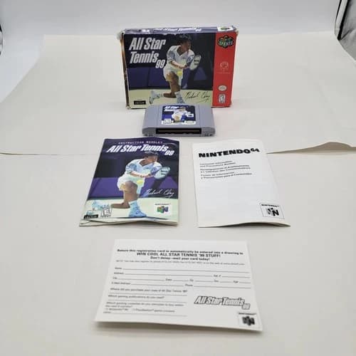 All Star Tennis 99 Nintendo 64 N64 Authentic Complete In Box CIB Manual Game