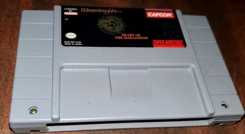 Wizardry VI Heart of the Maelstrom SNES Game Cartridge 1991