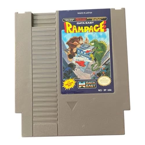 Rampage NES Nintendo Data East Cartridge Tested Authentic