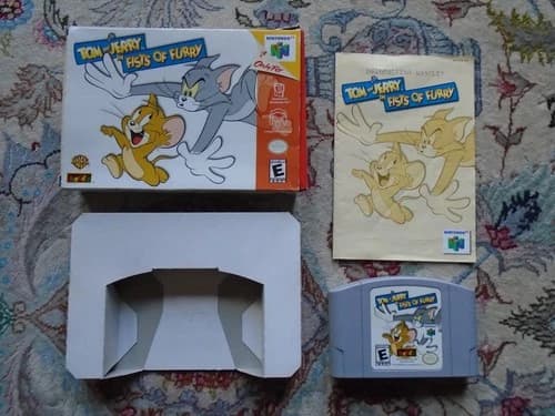 Tom and Jerry in Fists of Furry Authentic TESTED CIB Complete Nintendo 64 N64