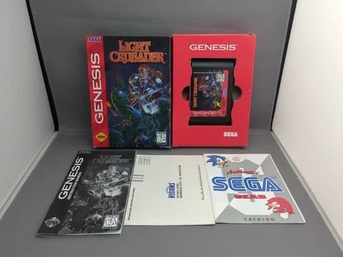 * Light Crusader - Cardboard Case (Sega Genesis, 1995) Complete CIB