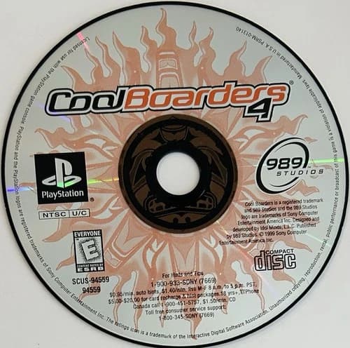 Cool Boarders 4 (Sony PlayStation 1, PS1) DISC ONLY | NO TRACKING | M133