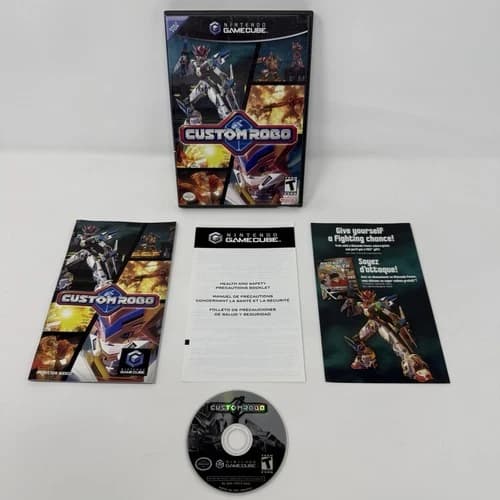 Custom Robo Nintendo Gamecube CIB Game Case Manual Inserts Complete Tested 2004