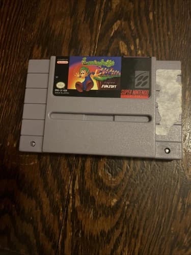 Lemmings Super Nintendo Sunsoft SNES Original Authentic Game Cartridge