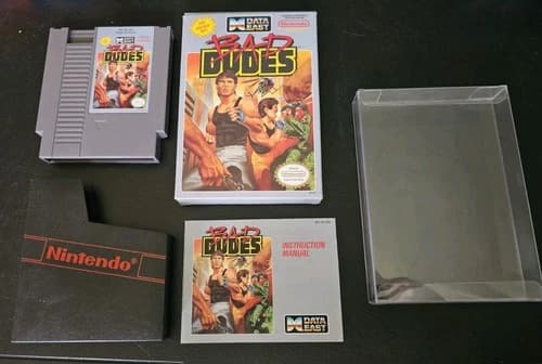 Bad Dudes NES Nintendo Game/Box/Manual - Authentic/Tested