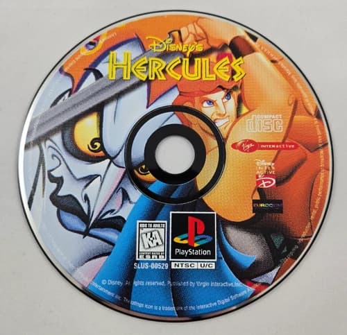 Disney's Hercules Sony PlayStation 1 PS1 1998 -Authentic Game Disc Only - Tested