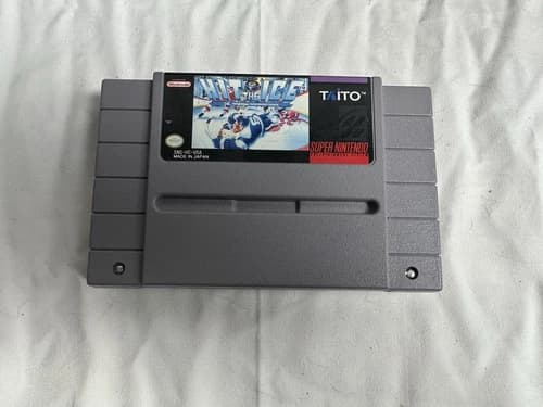 Hit The Ice SNES Super Nintendo Game Cartridge Only 1993 Classic Retro Hockey