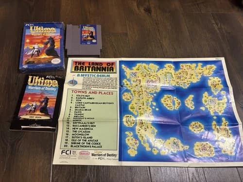 Ultima Warriors Of Destiny Nintendo NES Complete in Box CIB!! See Pictures!