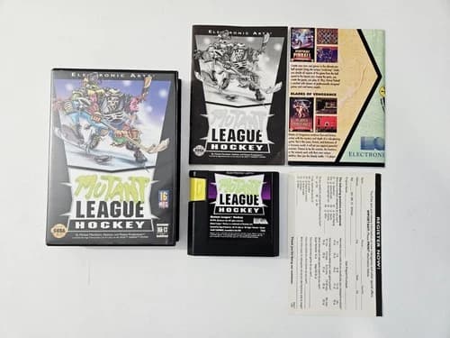Mutant League Hockey Sega Genesis Complete With Manual CIB