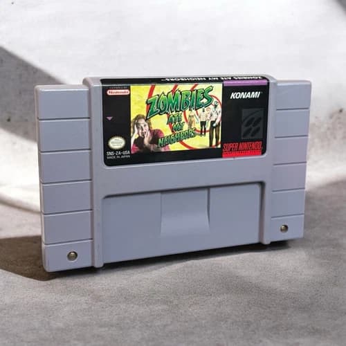 AUTHENTIC: Konami Zombies Ate My Neighbors Super Nintendo SNES Game Cartridge