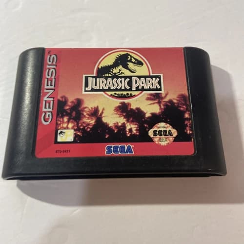 Jurassic Park (Sega Genesis, 1993) Game Cartridge Only Tested Authentic