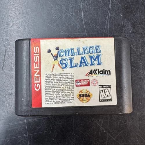 College Slam (Sega Genesis, 1996) Loose Game Cartridge Only Tested