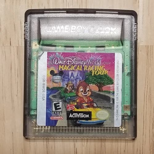 Walt Disney World Magical Racing Tour Gameboy Color Cartridge Tested and Works