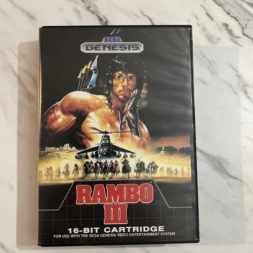 RAMBO III (SEGA GENESIS) - Authentic - Complete w/ Manual - CIB