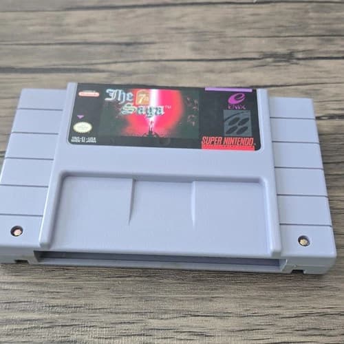 The 7th Saga Role Playing Nintendo SNES Cartridge Saves! Authentic!