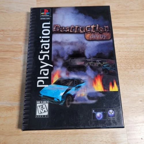 Destruction Derby Long Box PS1 Sony PlayStation 1, 1995 CIB w Reg - Tested
