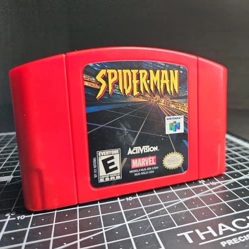 Spider-Man Nintendo 64 Authentic N64 Video Game Red Cartridge Marvel