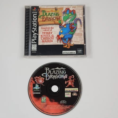 Blazing Dragons (Sony PlayStation 1 PS1, 1996) Complete VG Tested Game Rare