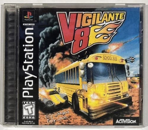 Vigilante 8 (Sony PlayStation, PS1 1998) Authentic, Tested & Working! * READ