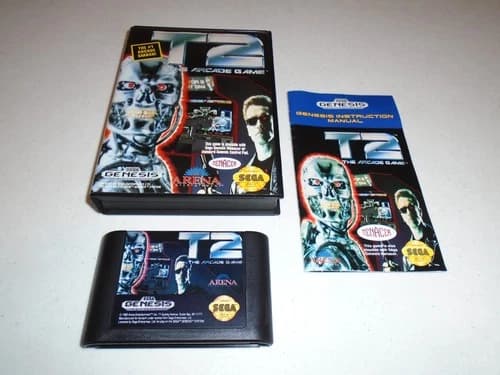 T2: The Arcade Game (Terminator 2) Schwarzenegger ☆☆ CIB Complete (Sega Genesis)