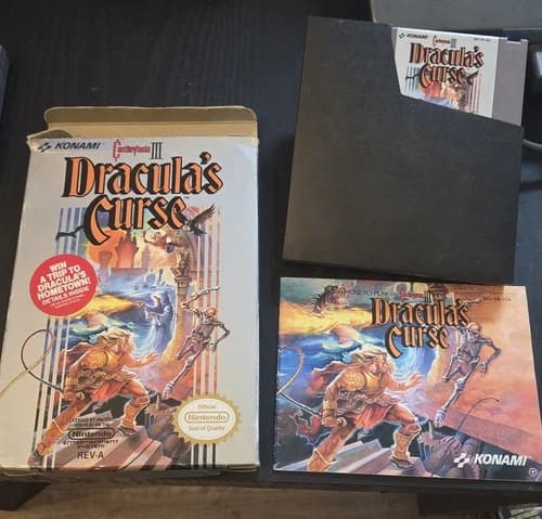 Castlevania III: Dracula's Curse complete in box 3 nintendo nes