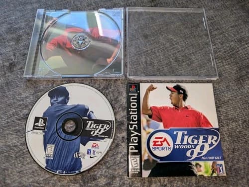Tiger Woods '99 PS1 (Playstation 1) Complete Golf EA Sports PGA Tour 1999 Tested