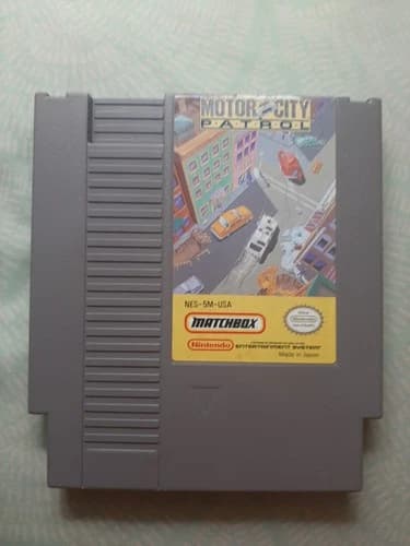 MOTOR CITY PATROL for Nintendo NES - GORGEOUS label, Works well!