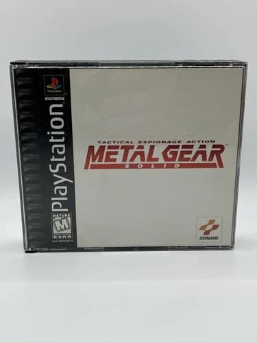 Metal Gear Solid (Sony PlayStation 1, 1999) PS1 Complete w/Manual - Black Label