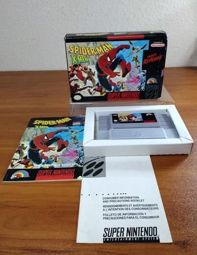 Spider-Man X-Men Arcade Revenge SNES Super Nintendo Complete in Box w Manual CIB