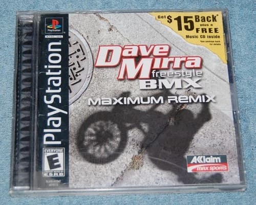 Dave Mirra Freestyle BMX Maximum Remix Sony Playstation 1 Game, Tested & Cleaned