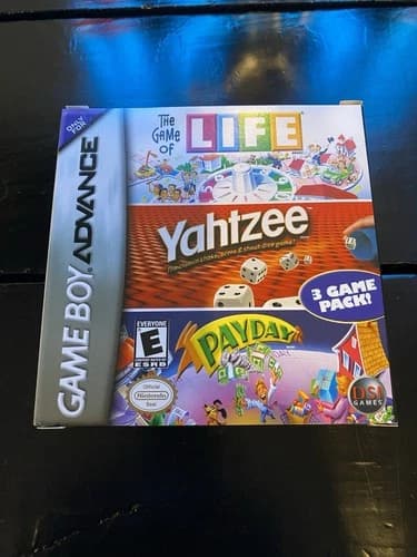 Game of Life Yahtzee Payday - Nintendo Game Boy Advance 2005 Complete NEW in Box