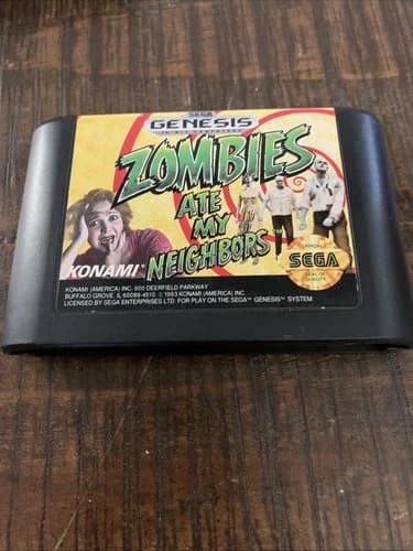 Zombies Ate My Neighbors Sega Genesis Game Cartridge Only Authentic Konami