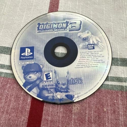 Digimon World 3 (Sony PlayStation 1, 2002) PS1 Disc Only - Tested Very Good Cond