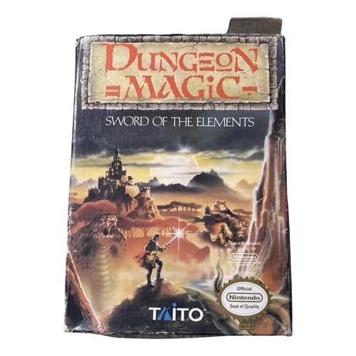 * Dungeon Magic Sword Of The Elements (Nintendo NES) Complete CIB