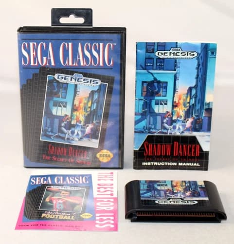 Shadow Dancer: The Secret of Shinobi Sega Genesis Complete CIB Great Condition!