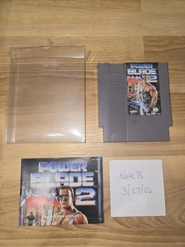 Vintage Nintendo NES Power Blade 2 Taito Video Game Cartridge 1992 Tested
