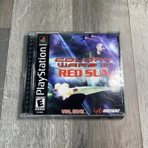 Colony Wars III Red Sun Sony PlayStation 1 PS1 2000 Complete Manual Black Label