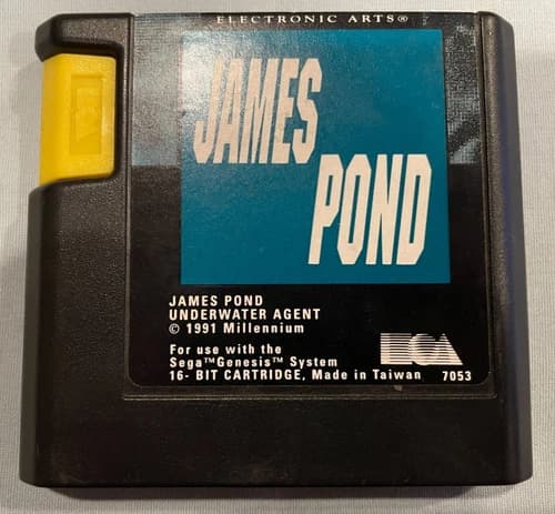 JAMES POND: UNDERWATER AGENT - Sega Genesis EA Video Game (Cart Only) - WORKS!