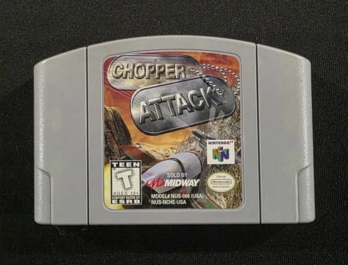 Chopper Attack (Nintendo 64, N64, 1998) Authentic & Tested Cartridge