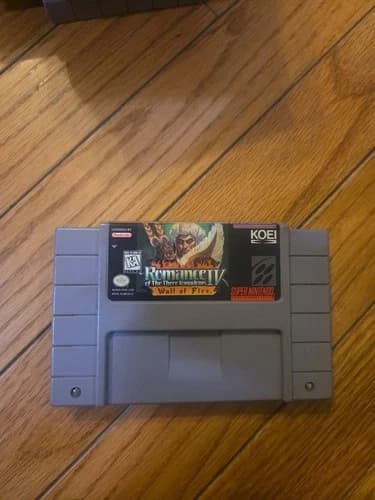 Romance of the Three Kingdoms IV Wall of Fire Super Nintendo SNES KOEI - Tested
