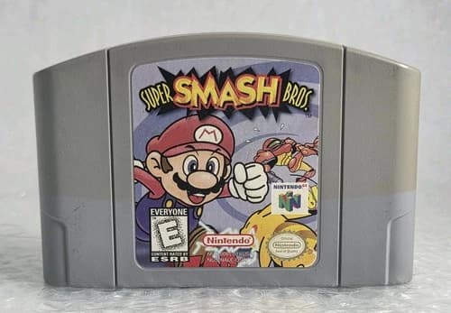 Super Smash Bros Nintendo 64 N64 Cartridge Only Tested Cleaned New Battery Hal L