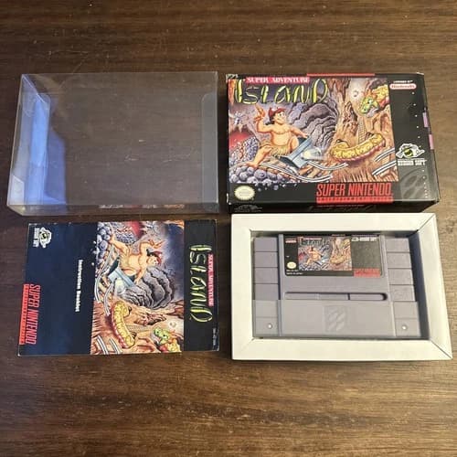 Super Adventure Island (Super Nintendo SNES) Complete - Tested - Authentic