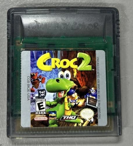 Croc 2 (Nintendo Game Boy Color, 2000) TESTED GBC Authentic THQ FOX
