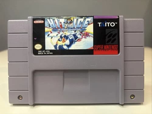 Hit the Ice (Super Nintendo, SNES, 1993) Cleaned, Tested, Authentic