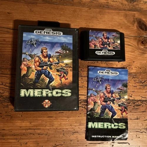 Sega Genesis Mercs CIB tested working