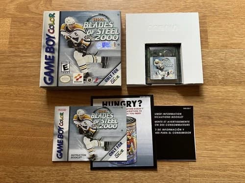 NHL Blades of Steel 2000 Gameboy Color CIB Cart Box Manual Inserts