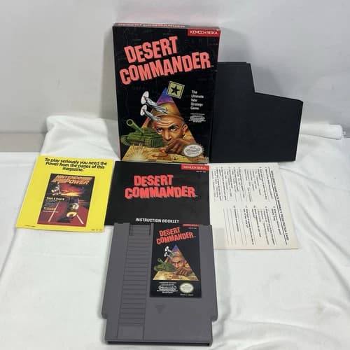 Desert Commander (Nintendo, NES 1989) Complete In Box CIB Great Shape