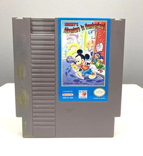 Mickey's Adventure in Numberland Nintendo NES Original - Cosmetically Flawed